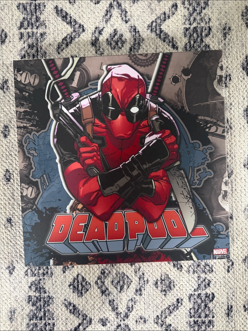 Marvel Deadpool Red and Black Graphic Wall Art